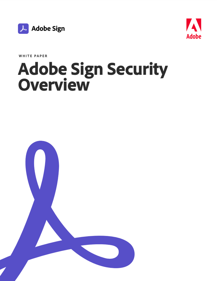 PDF of Adobe Sign Security overview. 
