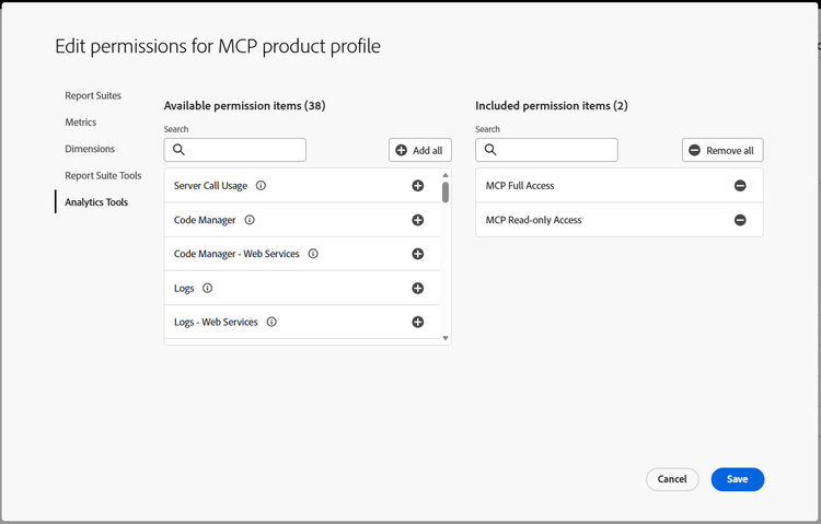 Analytics product profile