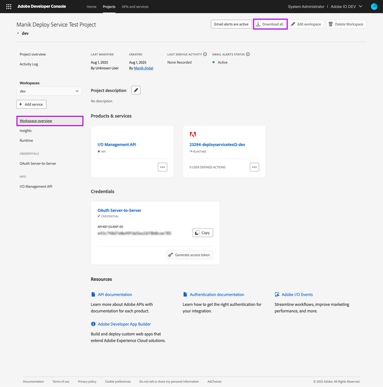 Download Workspace JSON