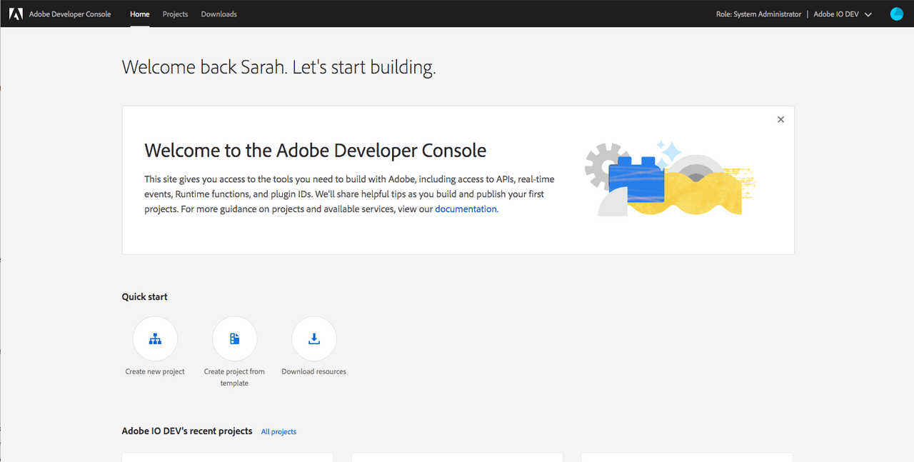 Adobe Developer Console