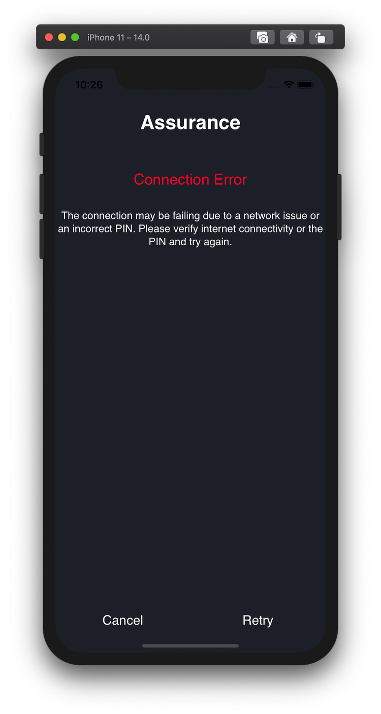 Connection error