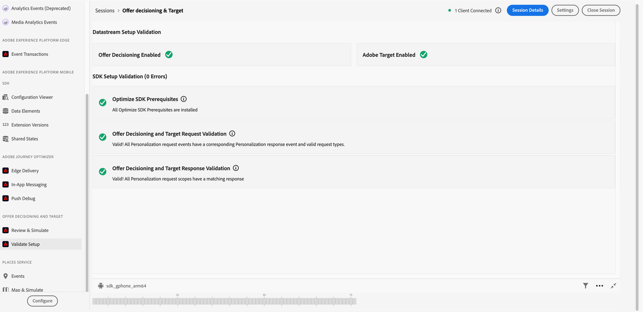 Validate Setup Validate Setup