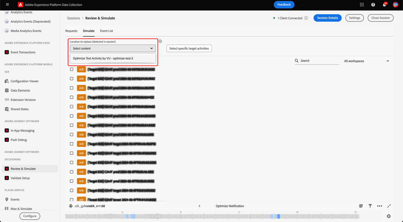 assurance simulate tab