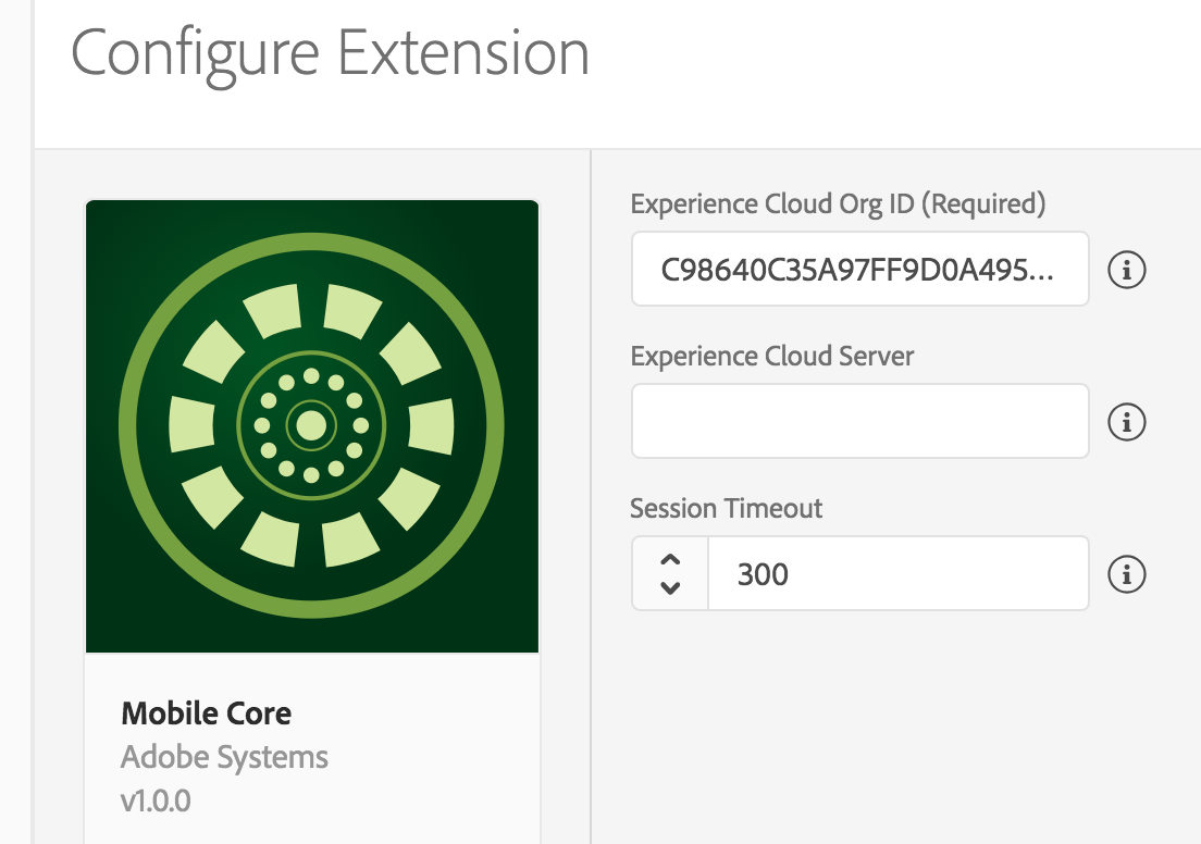 configure extension