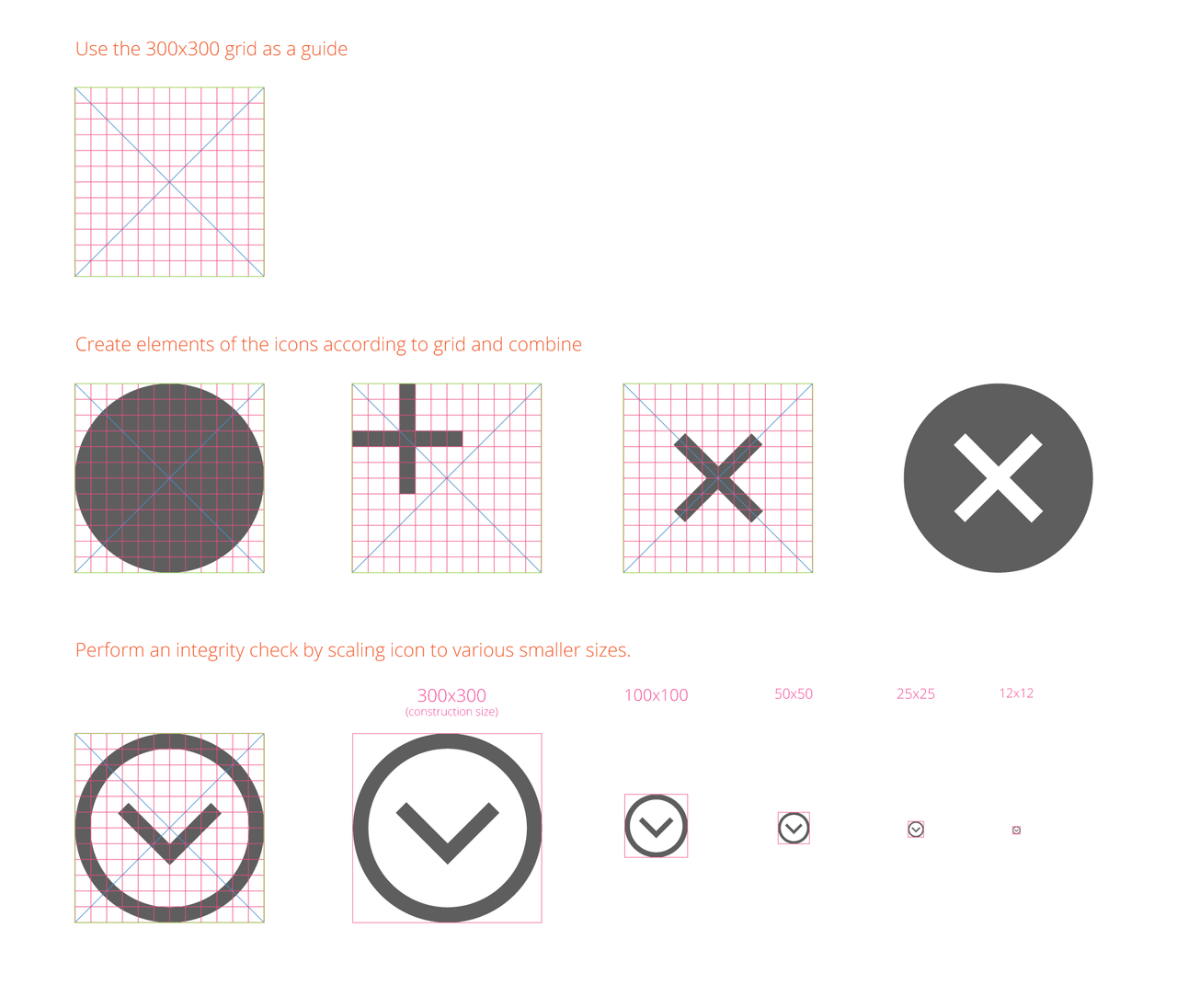 using icon grid