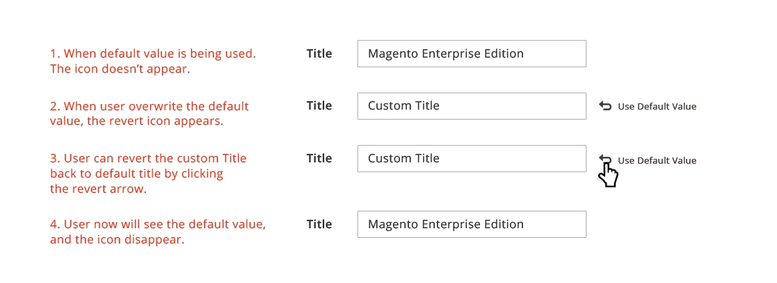 Use Default Configuration  Commerce Admin Development