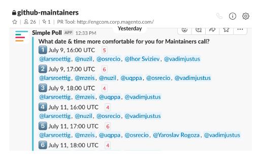 Maintainers Slack Channel