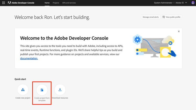 Create project from template