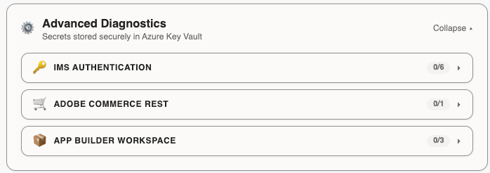 Advanced Diagnostics on the Integrations tab
