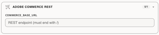Adobe Commerce REST settings