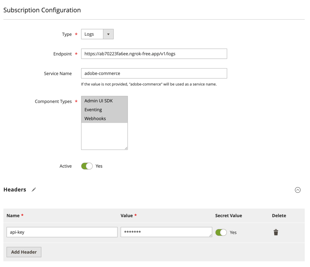 Observability New Subscription Admin UI