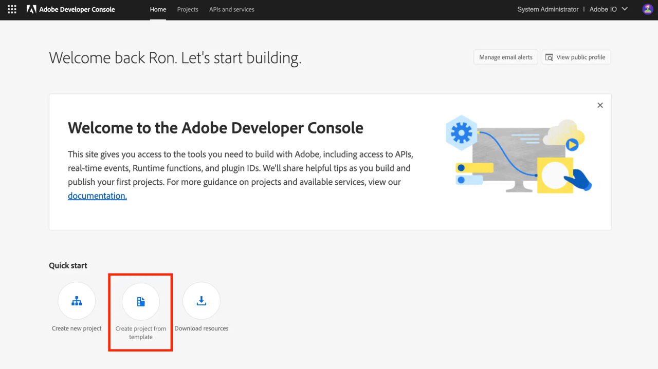 Create project from template