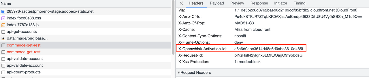 X-Openwhisk-Action-Id response header