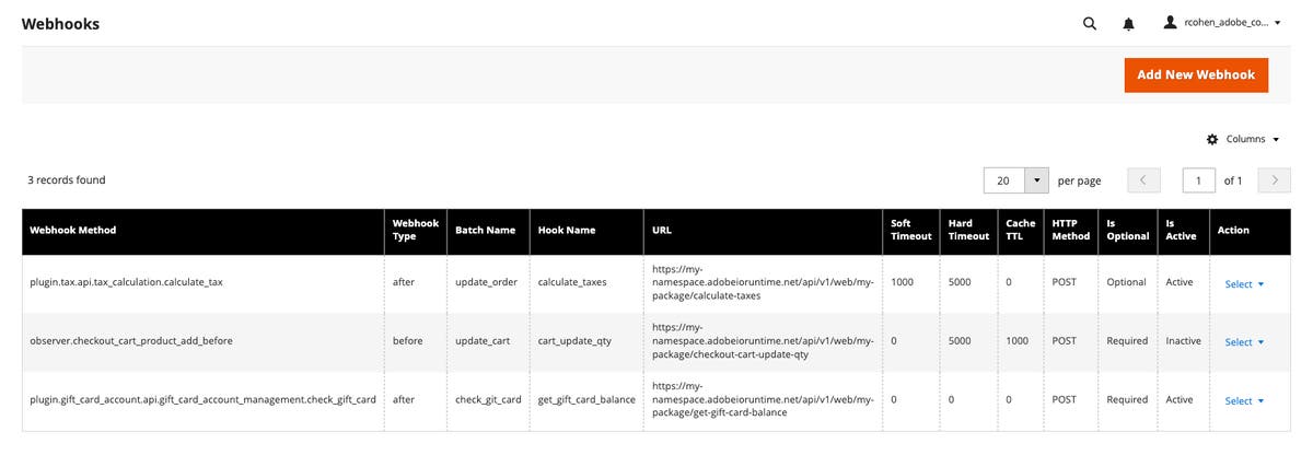Create a webhook
