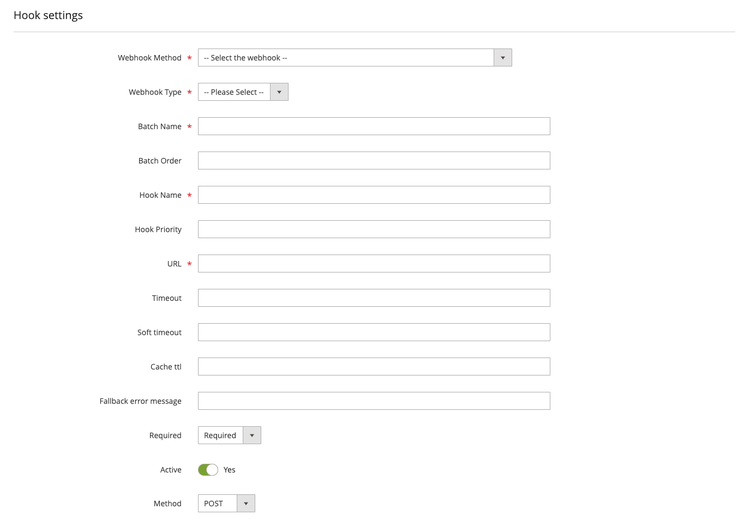 New webhook