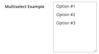 Multiselect Component Example