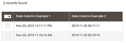 DateColumn Component Example