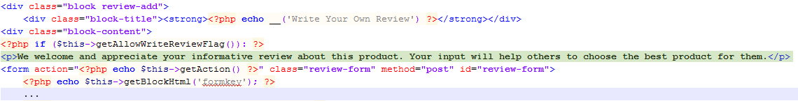HTML snippet to add
