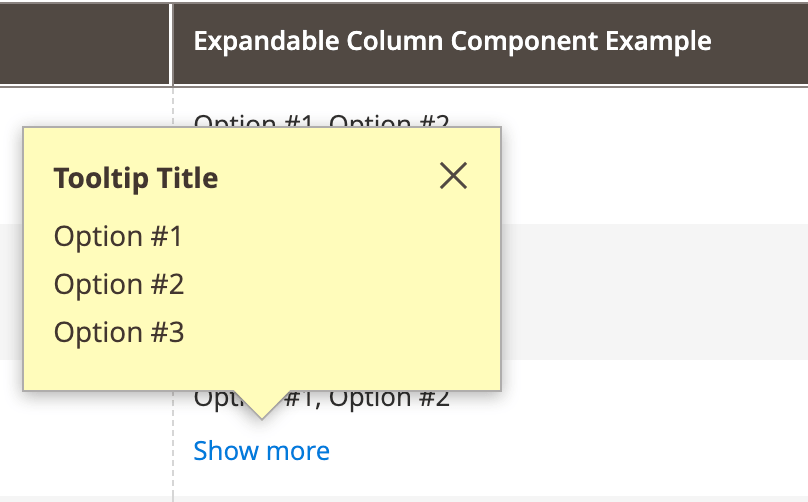 Expandable Component expanded example