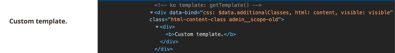 HtmlContent Component example
