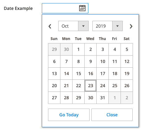 Date Component Expanded Example