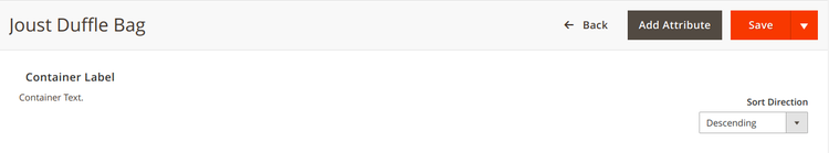 Container with a field