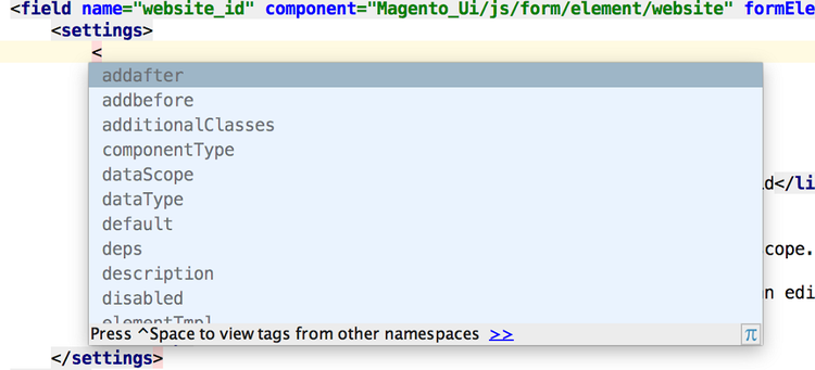 node declaration autocomplete