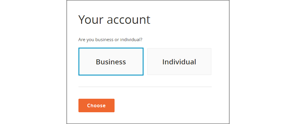 account type business