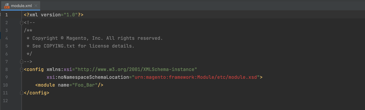 XML file header in file