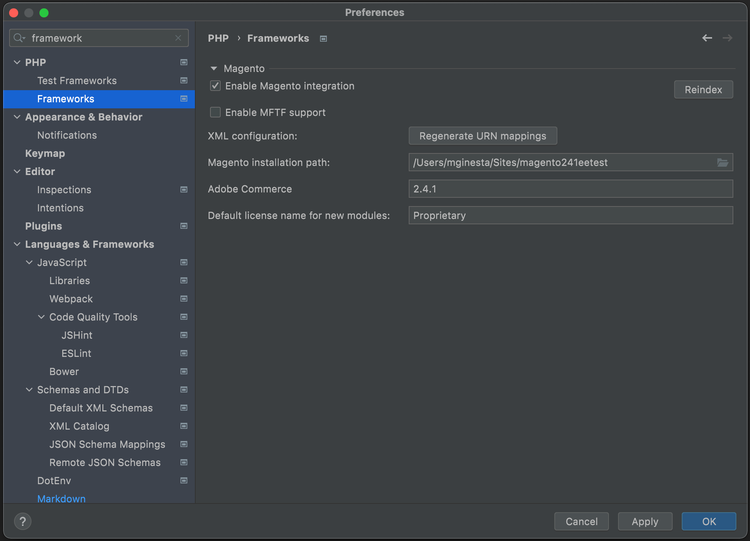 Enable Magento integration