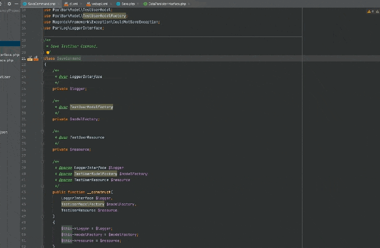 Declare web API interface