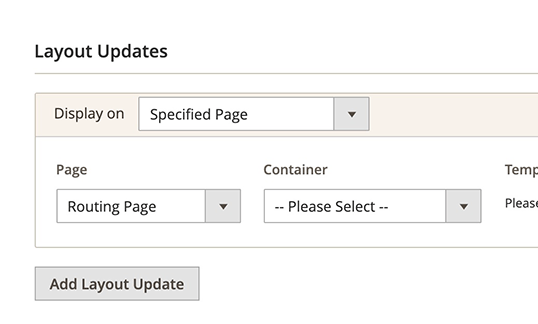 Routing Page Type