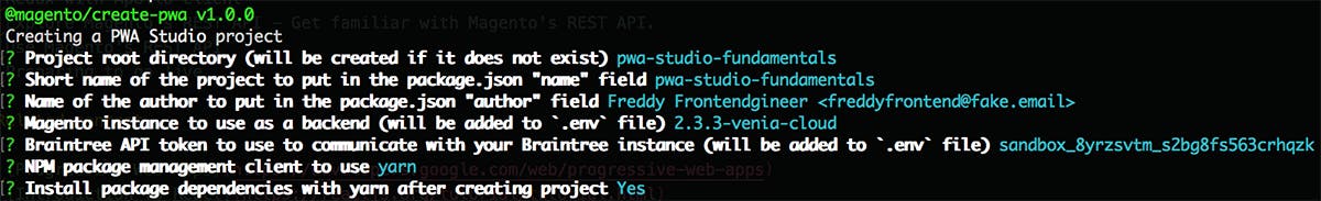 Setup a storefront project