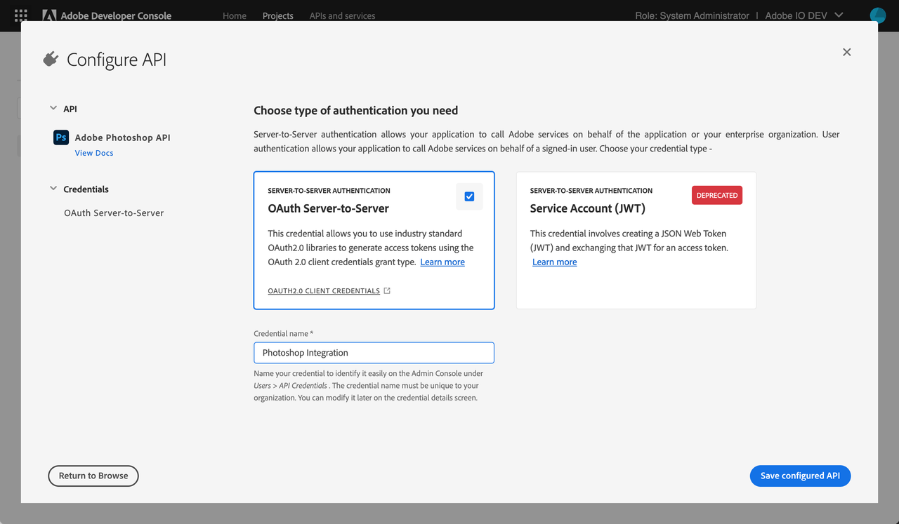 Using the Developer Authentication Tool