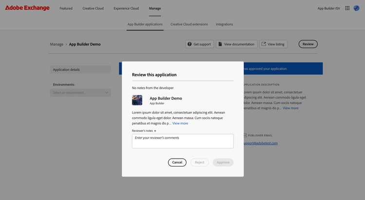 Screenshot of Exchange