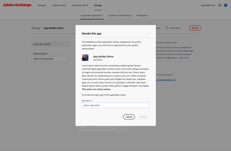 Screenshot of Exchange