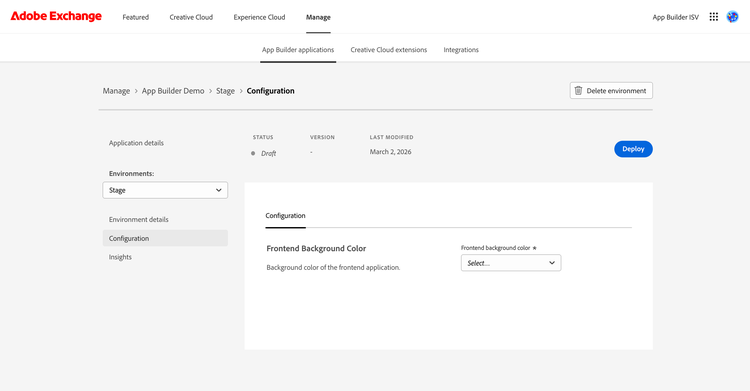 Screenshot of Exchange