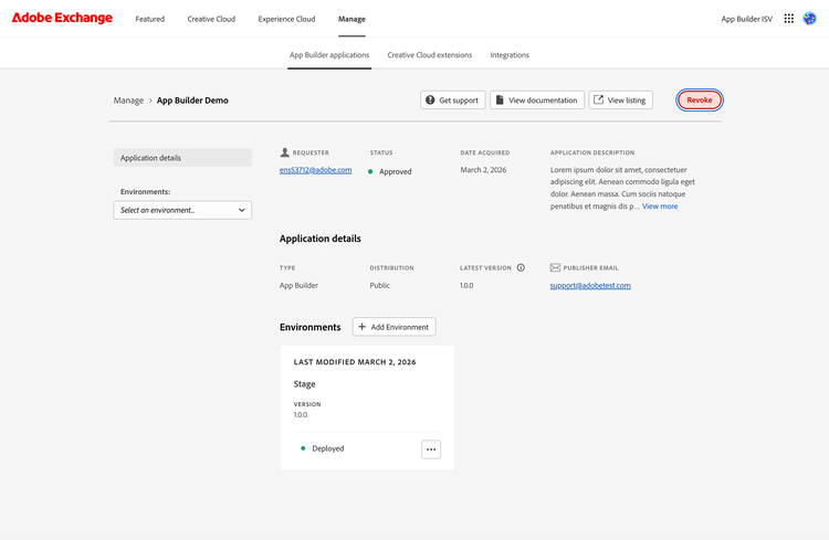 Screenshot of Exchange