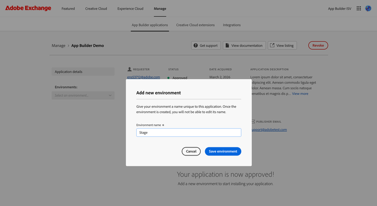 Screenshot of Exchange
