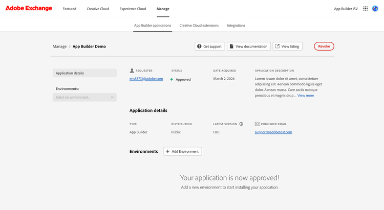 Screenshot of Exchange