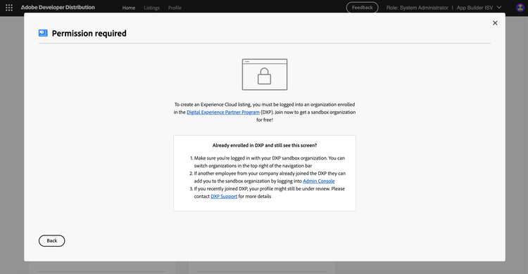 Screenshot of Exchange