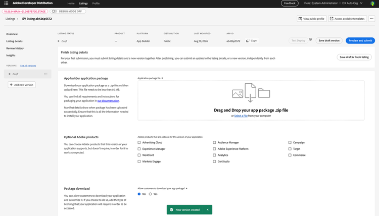 Screenshot of the home page with links to three plugins