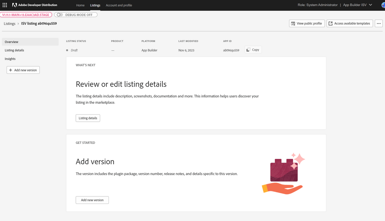 Screenshot of the home page without any created plugins