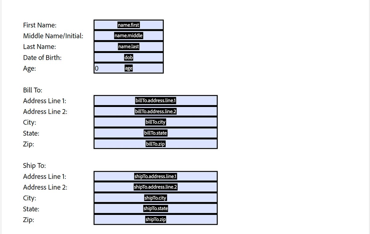 Export PDF Form Data | PDF Services API