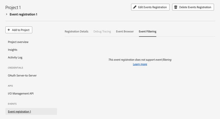 Unsupported registration