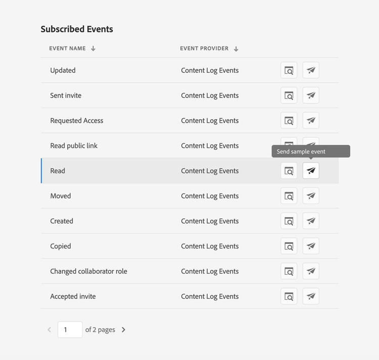 Send Sample Event
