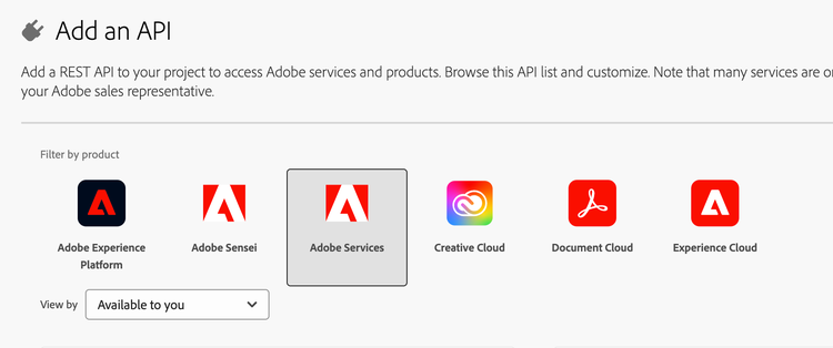 Filter API Selection