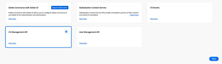 API selection