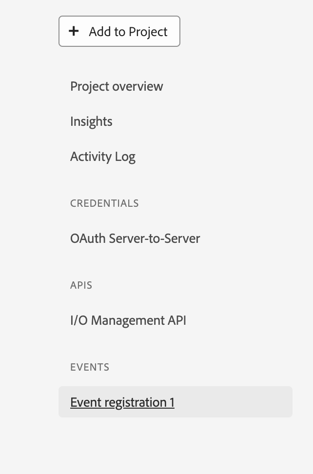 Select Event Registration