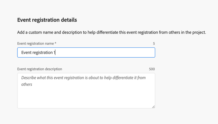 Set Up registration